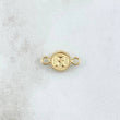 Herraje Letra R 0.45gr / 1.5cm / Circulo Bordeado Oro Amarillo 18K