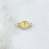 Herraje Letra R 0.45gr / 1.5cm / Circulo Bordeado Oro Amarillo 18K