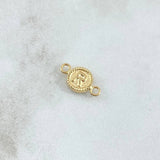 Herraje Letra R 0.45gr / 1.4cm / Circular Bordeado Oro Amarillo 18K *