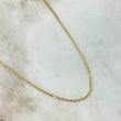 Flat Anchor Chain 1.85gr / 45cm / 1.5mm Diamond Cut Three Golds +3 18K