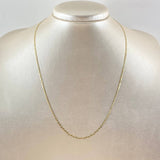 Flat Anchor Chain 1.85gr / 45cm / 1.5mm Diamond Cut Three Golds +3 18K