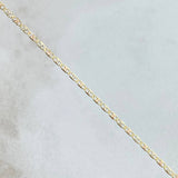 Flat Anchor Chain 1.45gr / 50cm / 1.3mm Diamond Cut Three Golds +3 18K