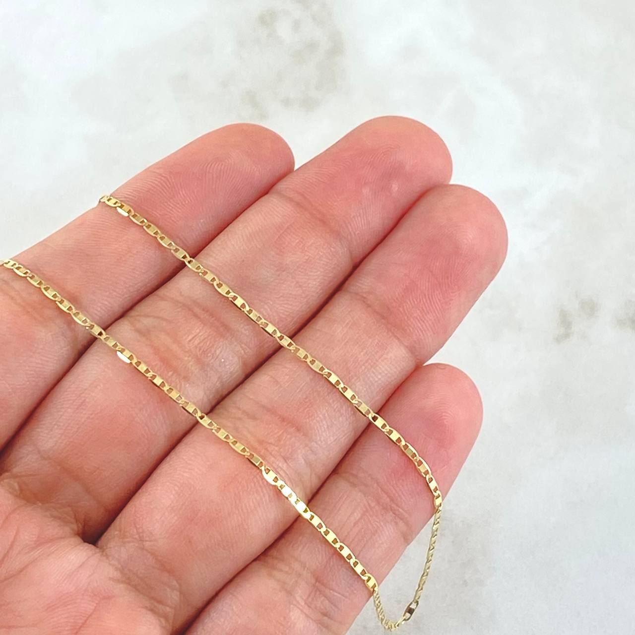 Flat Anchor Chain 1.4gr / 17 3/4 in / 18K Gold +3 ©
