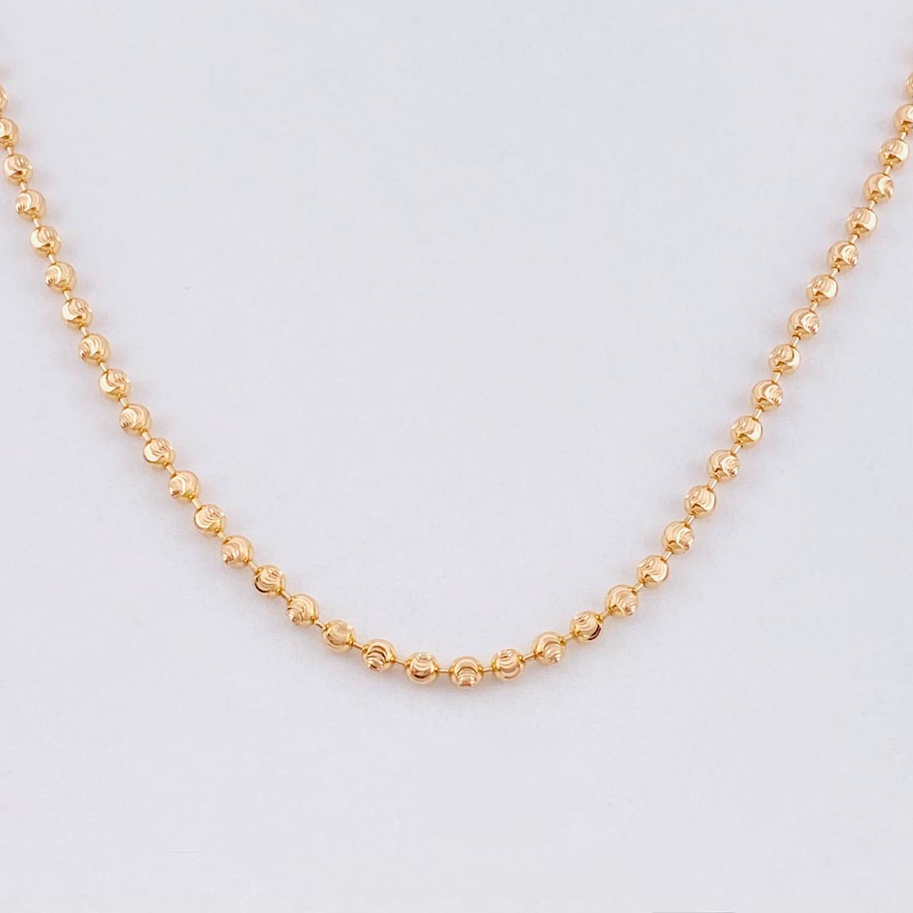 Cadena Militar Diamantada Media Luna 10 g / 23 3/4 in / 2.45 mm Oro Rosa 18K