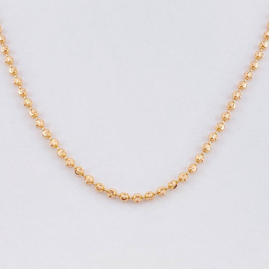 Cadena Militar Diamantada Media Luna 10.7 g / 23 3/4 in / 2.45 mm Oro Rosa 18K