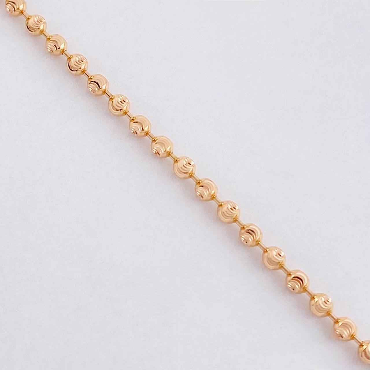 Cadena Militar Diamantada Media Luna 12.3 g / 23 3/4 in / 2.45 mm Oro Rosa 18K