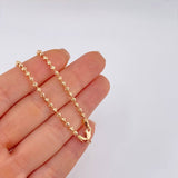 Cadena Militar Diamantada Media Luna 12.4 g / 27 1/2 in / 2.45 mm Oro Rosa 18K