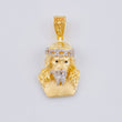 Pendant Face of Christ 9.1 g / 1 1/2 in Two Golds Yellow White 18K