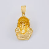 Pendant Face of Christ 9.1 g / 1 1/2 in Two Golds Yellow White 18K