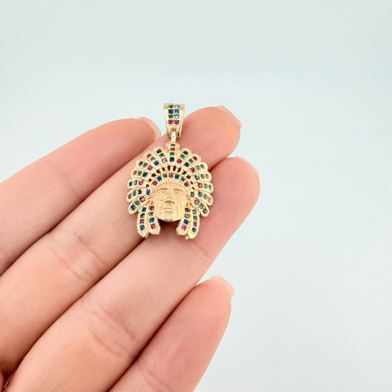 Dije Indio 4.55 g / 1 1/4 in Oro Amarillo 18K