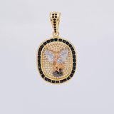 Dije Placa San Miguel Arcangel 6.9 g / 1 1/2 in Tres Oros 18K