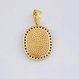 Dije Placa San Miguel Arcangel 6.9 g / 1 1/2 in Tres Oros 18K