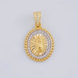 Pendant Virgin of Guadalupe 2.8 g / 1 in Two-Tone Yellow White Gold 18K