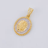 Pendant Virgin of Guadalupe 3.1 g / 1 in Two-Tone Yellow White Gold 18K