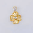Dije Trebol 2.75 g / 1 in Dos Oros Amarillo Blanco 18K
