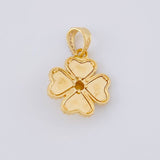 Dije Trebol 2.75 g / 1 in Dos Oros Amarillo Blanco 18K