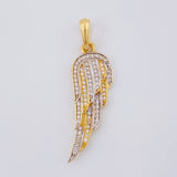 Pendant Wing 2.95 g / 1 1/2 in Two Golds Yellow White 18K