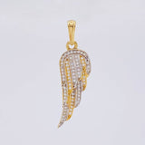 Pendant Wing 2.95 g / 1 1/2 in Two Golds Yellow White 18K
