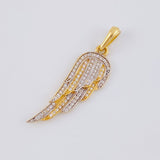 Pendant Wing 2.95 g / 1 1/2 in Two Golds Yellow White 18K