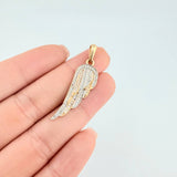 Pendant Wing 2.95 g / 1 1/2 in Two Golds Yellow White 18K