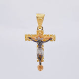 Pendant Christ Lord of Miracles 4.9 g / 1 1/2 in Three Golds 18K