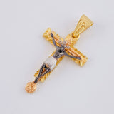 Pendant Christ Lord Of Miracles 4.6 g / 1 1/2 in Three Golds 18K