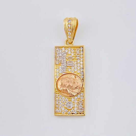 Dije Cien Dolares 3.35 g / 3/4 in Tres Oros 18K