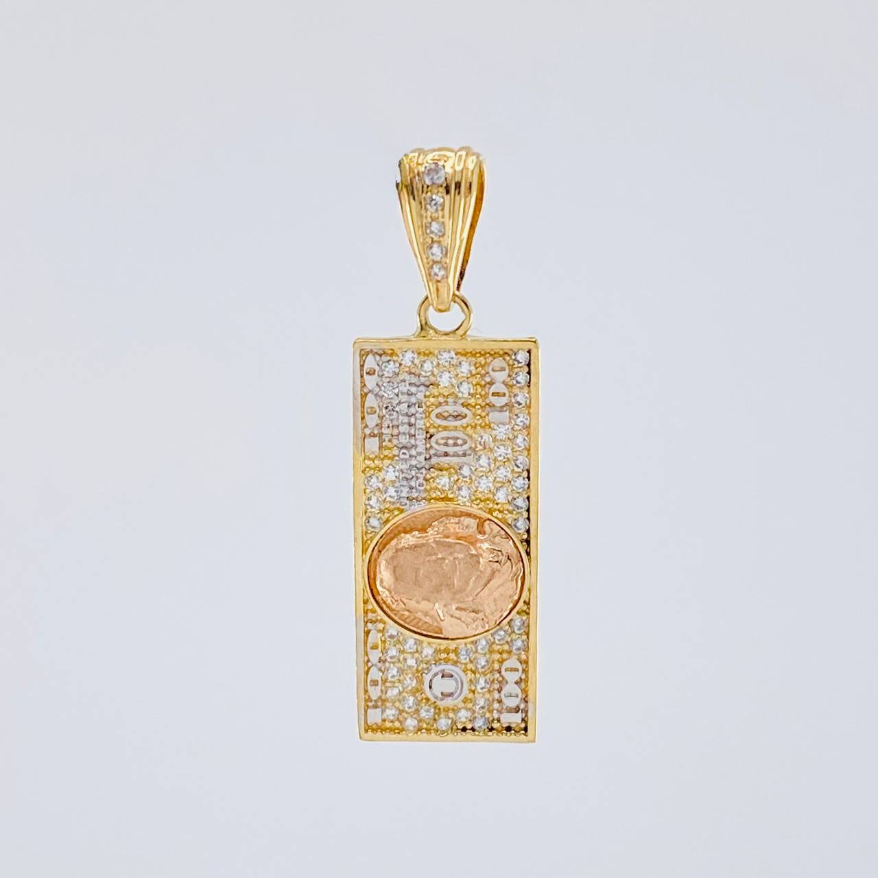 Dije Cien Dolares 3.35 g / 3/4 in Tres Oros 18K