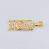 Dije Cien Dolares 3.35 g / 3/4 in Tres Oros 18K