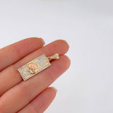 Dije Cien Dolares 3.35 g / 3/4 in Tres Oros 18K