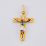 Pendant Christ Lord of Miracles 1.4 g / 1 in Three Golds 18K