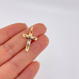 Pendant Christ Lord of Miracles 1.4 g / 1 in Three Golds 18K
