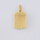 Pendant Plaque Christ Lord of Miracles 2.35 g / 1 in Two-Tone Yellow White Gold 18K