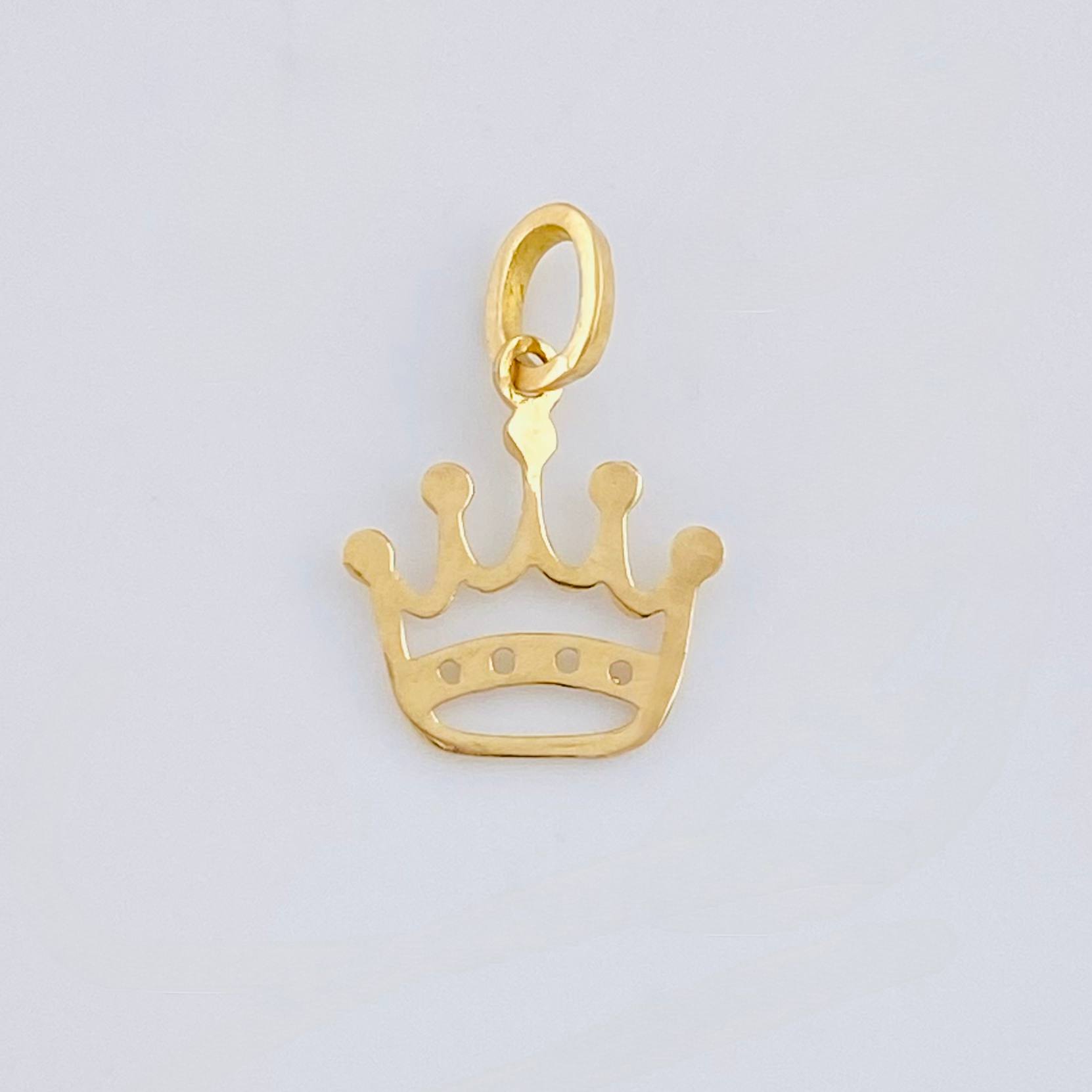 Dije Corona 0.2 g / 1/2 in Oro Amarillo 18K
