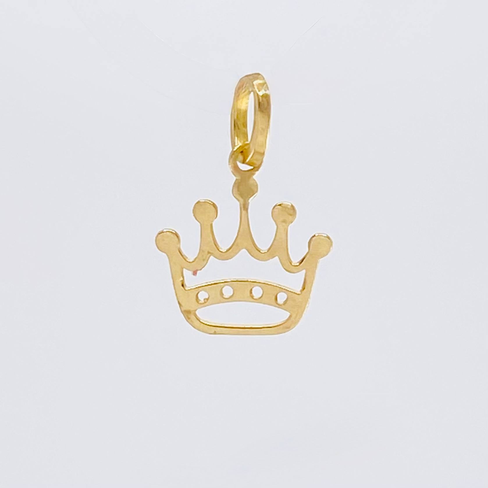 Dije Corona 0.2 g / 1/2 in Oro Amarillo 18K