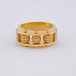 Trio Fire Beads Ring 12.35 g / T10 3/4 Three Golds 18K