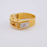 Trio Fire Beads Ring 12.35 g / T10 3/4 Three Golds 18K