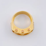 Trio Fire Beads Ring 12.35 g / T10 3/4 Three Golds 18K