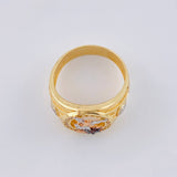 Saint Michael Archangel Ring 6.15 g / T8 3/4 Three Golds 18K