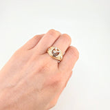 Saint Michael Archangel Ring 6.15 g / T8 3/4 Three Golds 18K