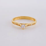 Anillo Solitario Cuatro Garras 1.95 g / T7 Oro Amarillo 18K