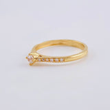 Anillo Solitario Cuatro Garras 1.95 g / T7 Oro Amarillo 18K