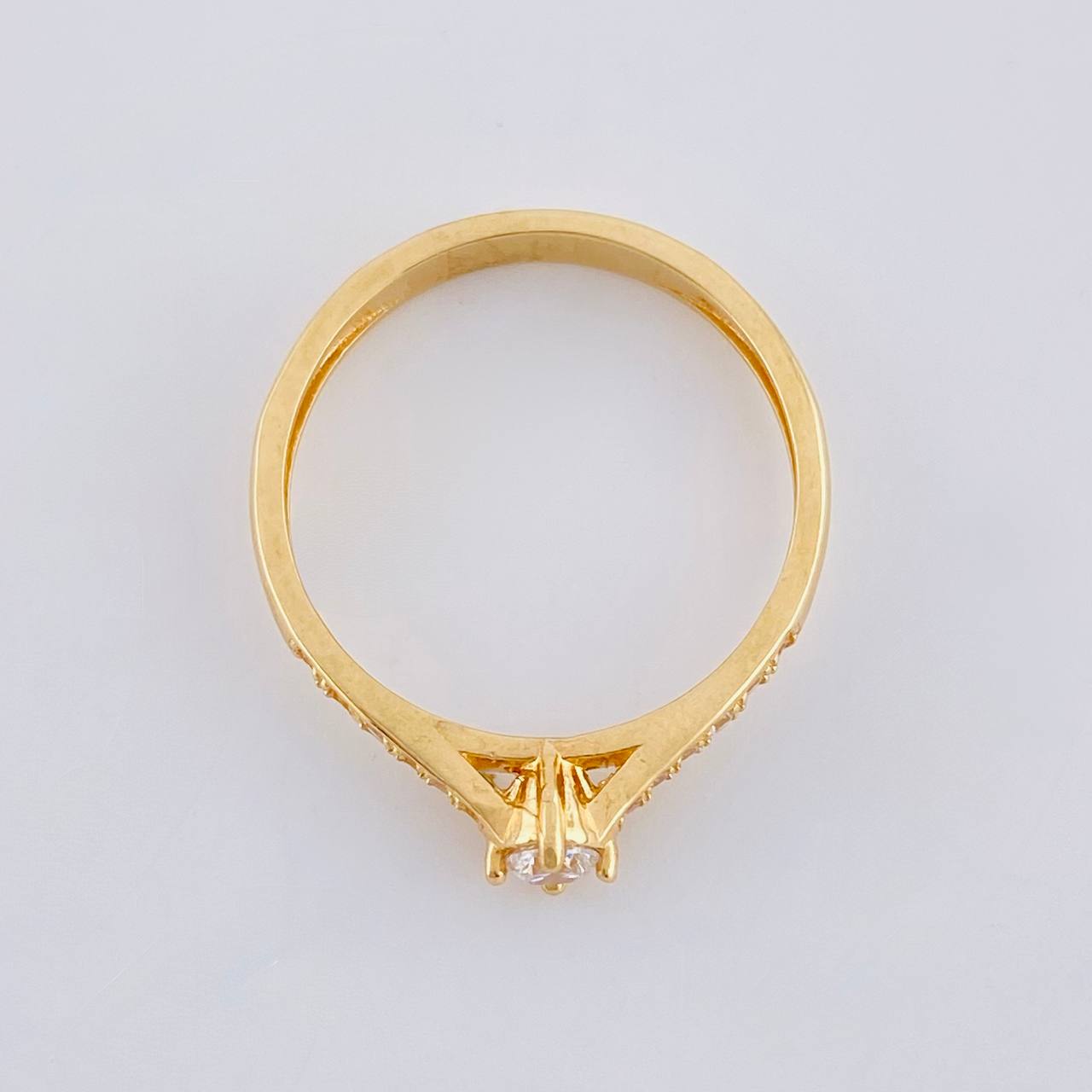 Anillo Solitario Cuatro Garras 1.95 g / T7 Oro Amarillo 18K