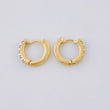 Candongas Carril Tupido 1.2g / 1/2 in Oro Amarillo 18K