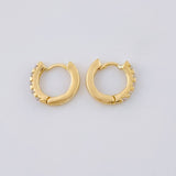Candongas Carril Tupido 1.2g / 1/2 in Oro Amarillo 18K