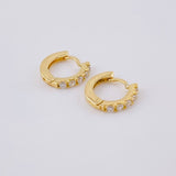 Candongas Carril Tupido 1.2g / 1/2 in Oro Amarillo 18K
