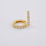 Candongas Carril Tupido 1.2g / 1/2 in Oro Amarillo 18K