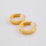 Candongas Rústicas 8.3 g / 1 1/4 in Oro Amarillo 18K