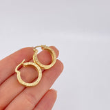 Candongas Rústicas 8.3 g / 1 1/4 in Oro Amarillo 18K