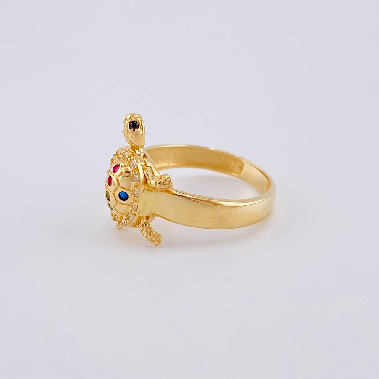 Anillo Tortuga Móvil 3 g / T7 1/4 Oro Amarillo 18K